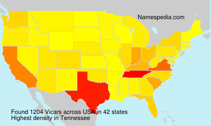 Surname Vicars in USA
