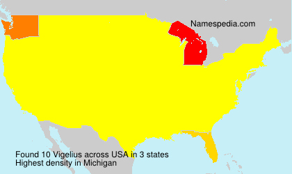 Surname Vigelius in USA