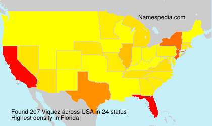 Surname Viquez in USA