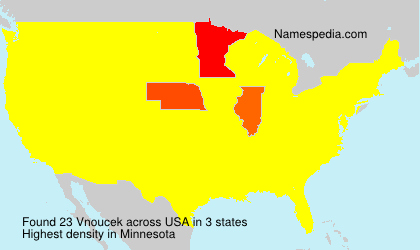 Surname Vnoucek in USA