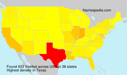 Surname Voelkel in USA