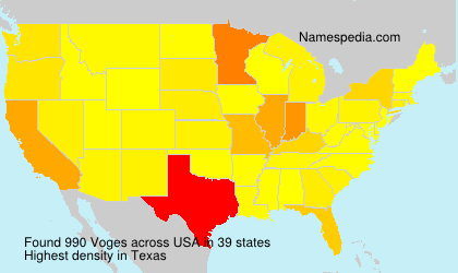 Surname Voges in USA