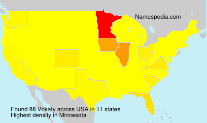 Surname Vokaty in USA