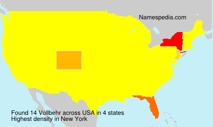 Surname Vollbehr in USA
