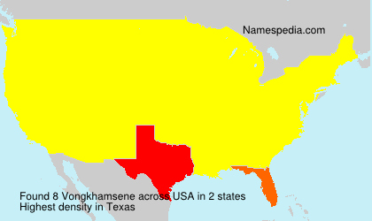 Surname Vongkhamsene in USA