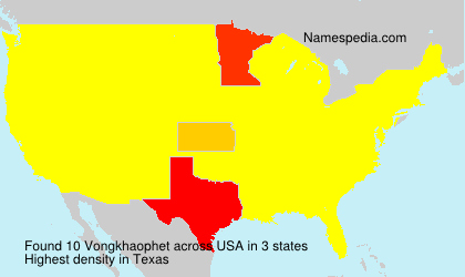 Surname Vongkhaophet in USA