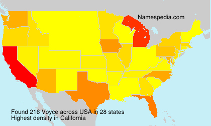 Surname Voyce in USA