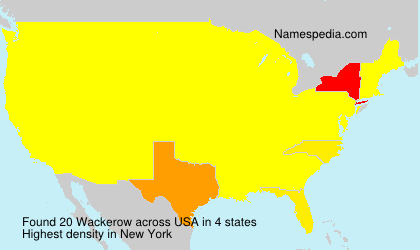 Surname Wackerow in USA