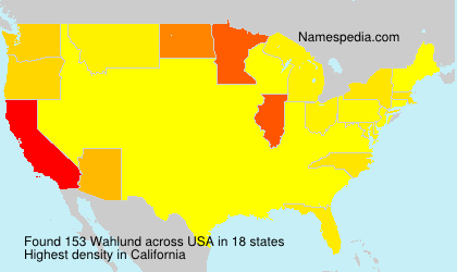 Surname Wahlund in USA