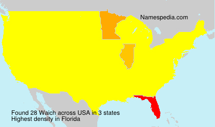 Surname Waich in USA
