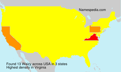 Surname Waizy in USA