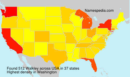 Surname Walkley in USA