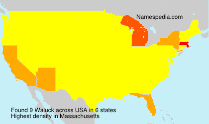 Surname Waluck in USA