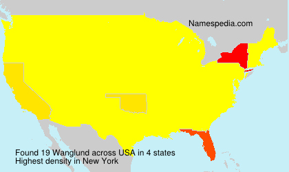 Surname Wanglund in USA