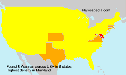 Surname Wannan in USA