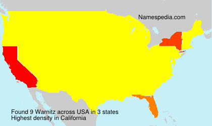 Surname Warnitz in USA