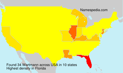 Surname Wartmann in USA
