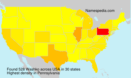 Surname Washko in USA