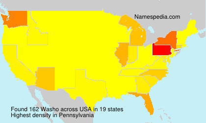 Surname Washo in USA