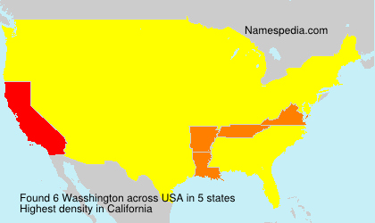 Surname Wasshington in USA