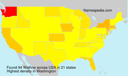 Surname Wathne in USA