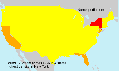 Surname Wazid in USA