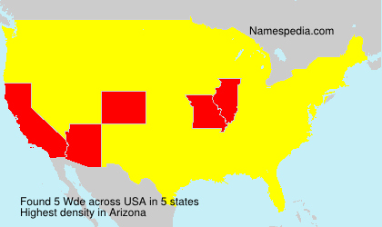 Surname Wde in USA