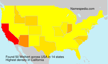 Surname Weihert in USA