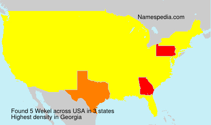 Surname Wekel in USA