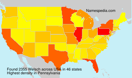 Surname Welsch in USA