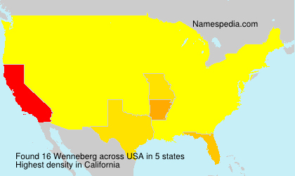 Surname Wenneberg in USA