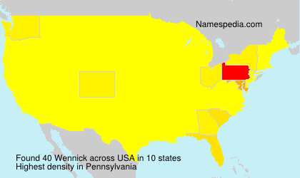 Surname Wennick in USA