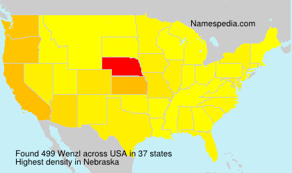 Surname Wenzl in USA