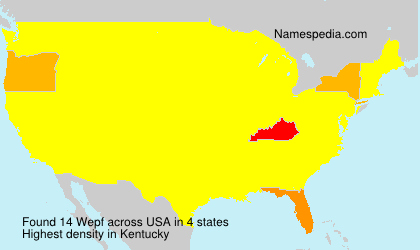 Surname Wepf in USA