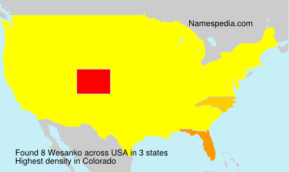 Surname Wesanko in USA