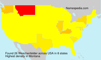 Surname Weschenfelder in USA