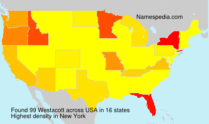Surname Westacott in USA