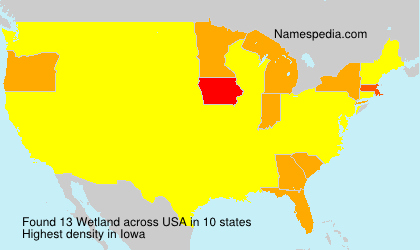 Surname Wetland in USA
