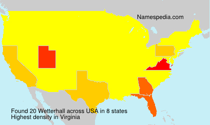 Surname Wetterhall in USA