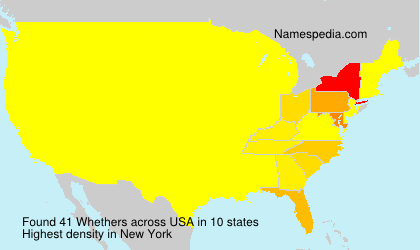 Surname Whethers in USA