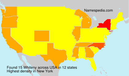 Surname Whiteny in USA