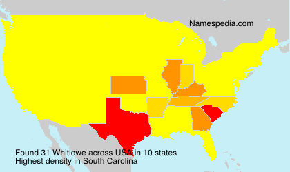 Surname Whitlowe in USA
