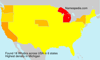 Surname Whybra in USA