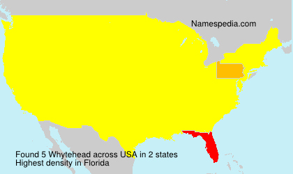 Surname Whytehead in USA