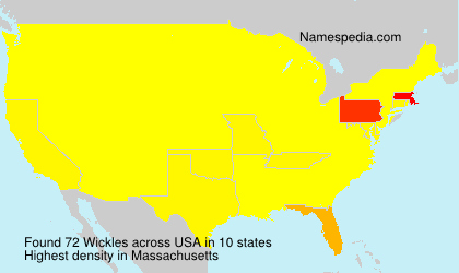 Surname Wickles in USA