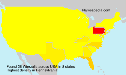 Surname Wierzalis in USA