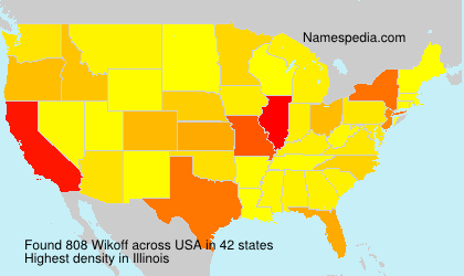 Surname Wikoff in USA