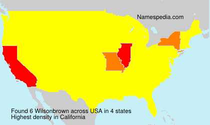 Surname Wilsonbrown in USA