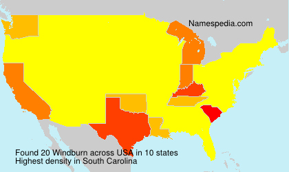 Surname Windburn in USA