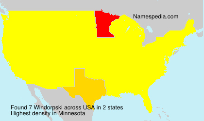 Surname Windorpski in USA